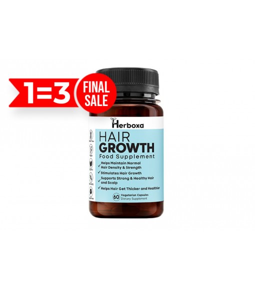 Herboxa Hair Growth | with Vitamin A, C, D3, Zinc, Iron & Biotin